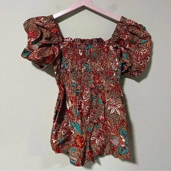 NWT Ulla Johnson Arlo 100% Cotton Poplin Romper Playsuit Size 6 - Picture 5 of 15